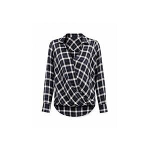 GAP MATERNITY Plaid Wrap Bubble Hem Blouse Top Shirt